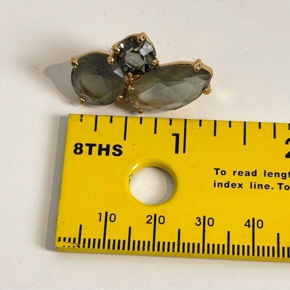 Kate Spade NY Gold Grey Gemstone Cluster Stud Earrings - Picture 4 of 4